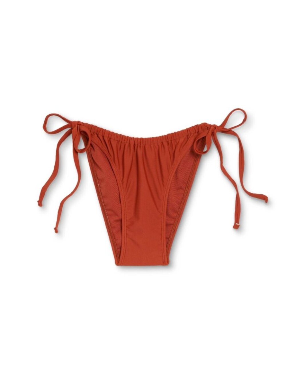 Xhilaration Dark Brown Side Tie Cheeky Scoop Bikini Swim Bottom - Juniors' Large - Picture 3 of 9